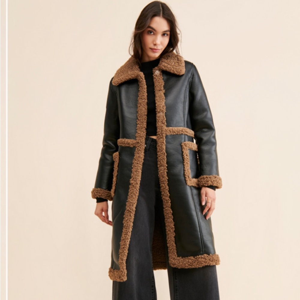 Badgley Mishcka Faux Shearling Coat